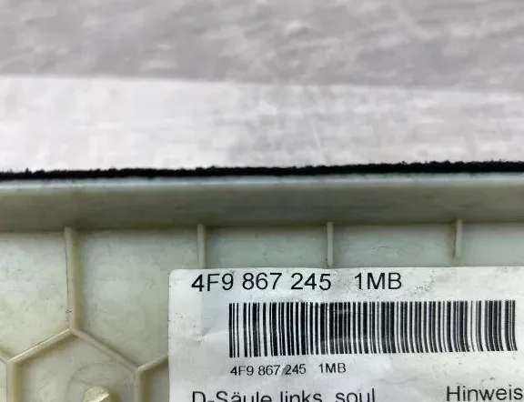 AUDI A6 C6/4F (2004-2011) Bakre venstre søylekant 1056290030,4F9867245 34983545
