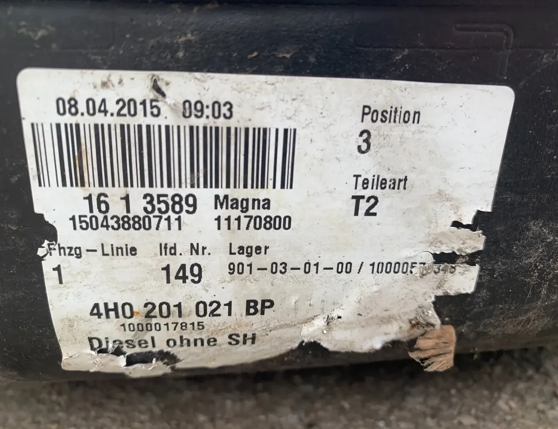 AUDI A8 D4/4H (2010-2018) Bensintank 4H0201021 34967822